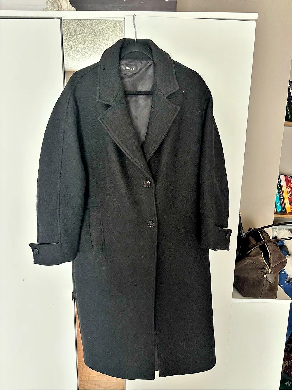 Zara wool Black Coat Size Medium